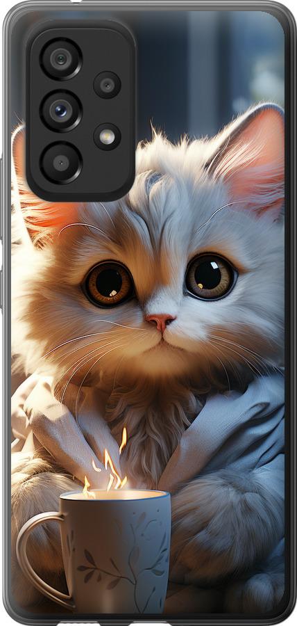 Чехол на Samsung Galaxy A53 A536E White cat