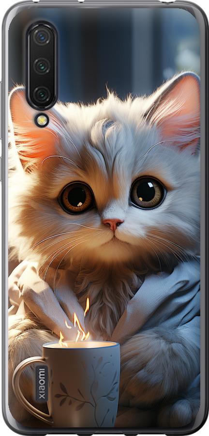 Чехол на Xiaomi Mi 9 Lite White cat