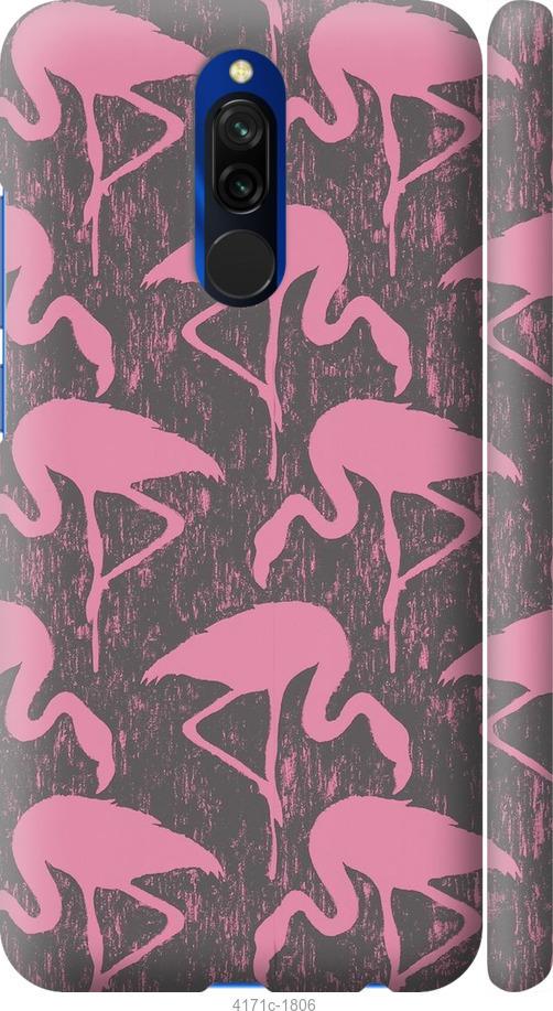 Чехол на Xiaomi Redmi 8 Vintage-Flamingos