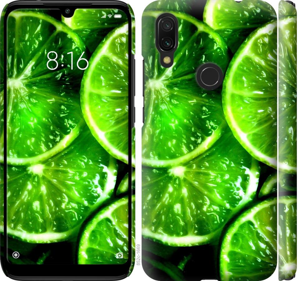 Чехол на Xiaomi Redmi 7 Зелёные дольки лимона