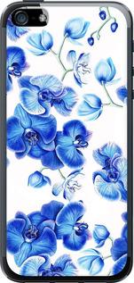 Чехол на iPhone SE Голубые орхидеи