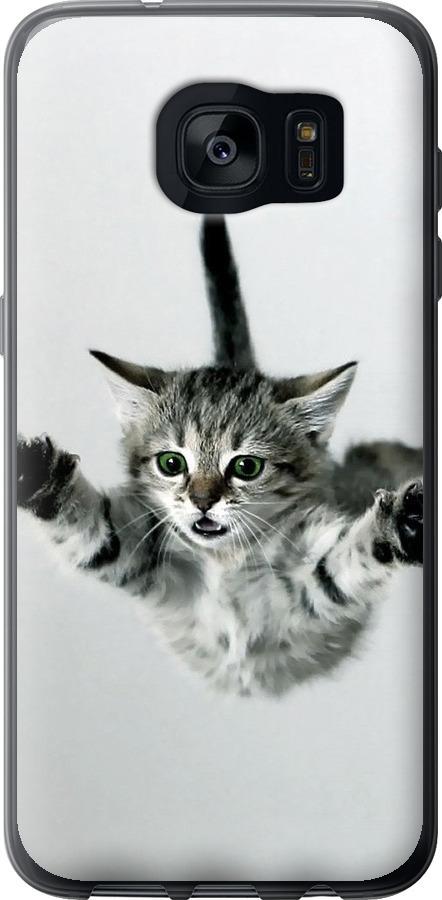 Чехол на Samsung Galaxy S7 Edge G935F Летящий котёнок