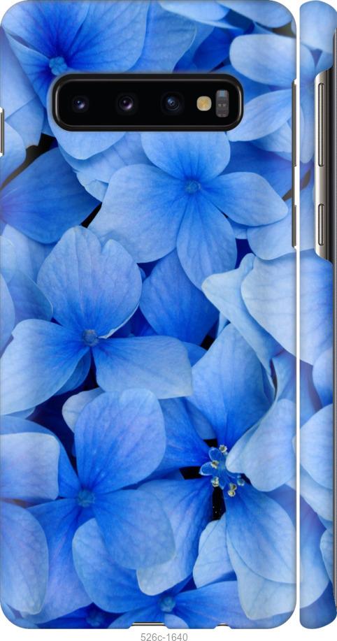 Чехол на Samsung Galaxy S10 Синие цветы
