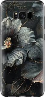 Чехол на Samsung Galaxy S8 Черные цветы