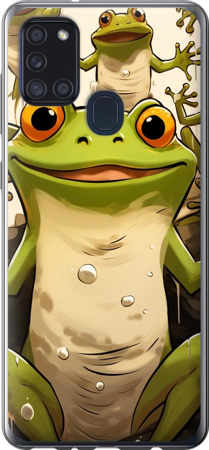 Чехол на Samsung Galaxy A21s A217F Веселая жаба