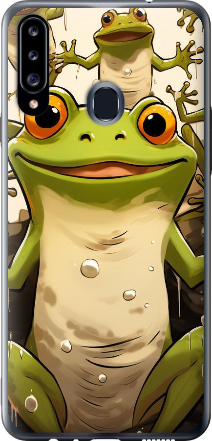 Чехол на Samsung Galaxy A20s A207F Веселая жаба