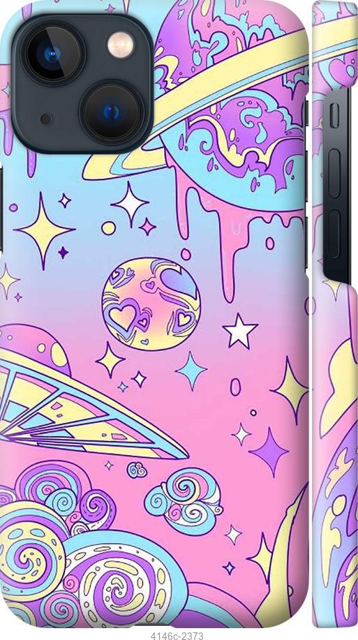 Чехол на iPhone 13 Mini Розовая галактика