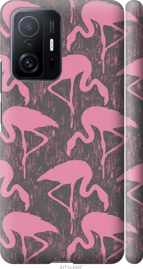 Чехол на Xiaomi 11T Pro Vintage-Flamingos