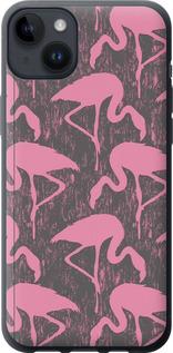 Чехол на iPhone 14 Plus Vintage-Flamingos