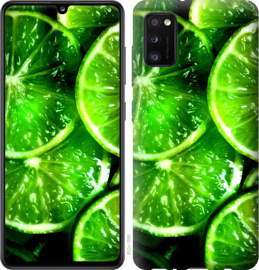 Чехол на Samsung Galaxy A41 A415F Зелёные дольки лимона