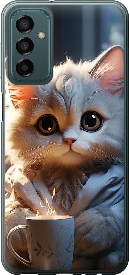 Чехол на Samsung Galaxy M13 M135 White cat