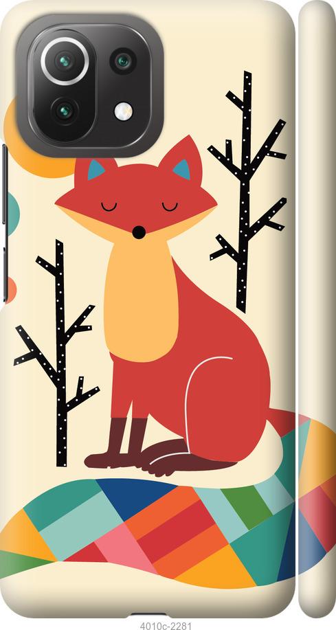 Чехол на Xiaomi Mi 11 Lite Rainbow fox