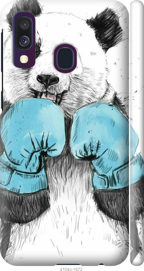 Чехол на Samsung Galaxy A40 2019 A405F Панда-боксер