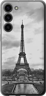 Чехол на Samsung Galaxy S23 Plus Чёрно-белая Эйфелева башня