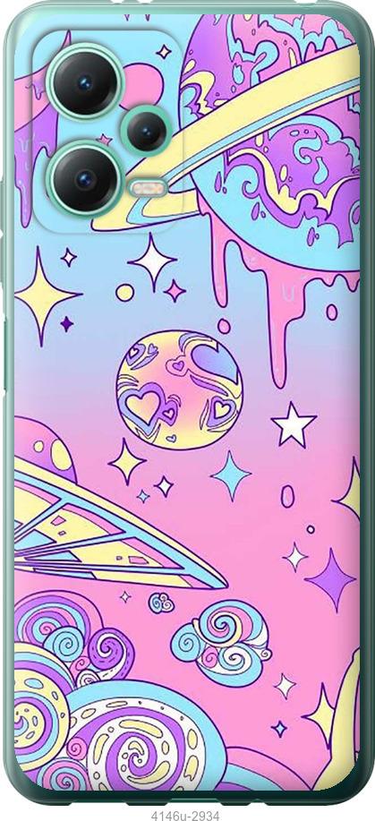 Чехол на Xiaomi Redmi Note 12 5G Розовая галактика