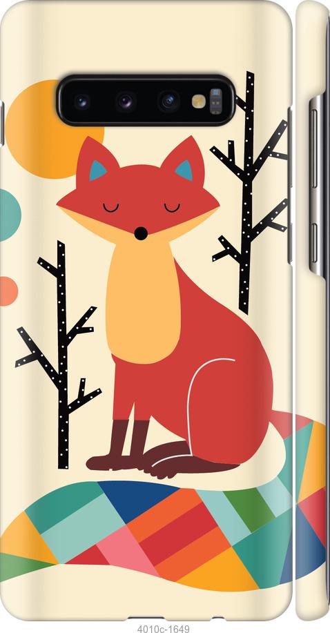 Чехол на Samsung Galaxy S10 Plus Rainbow fox