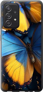 Чехол на Samsung Galaxy A52 Желто-голубые бабочки