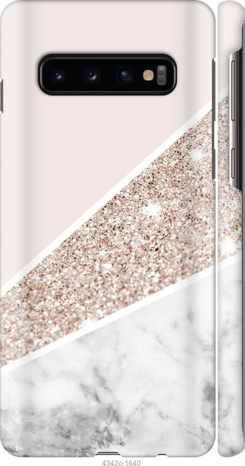 Чехол на Samsung Galaxy S10 Пастельный мрамор