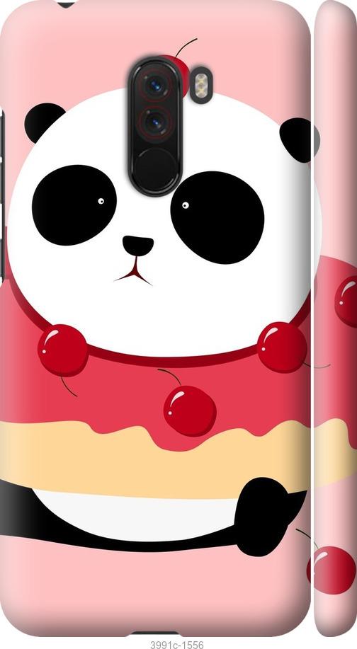 Чехол на Xiaomi Pocophone F1 Панда с пончиком