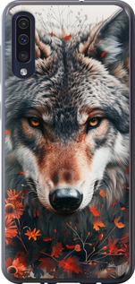 Чехол на Samsung Galaxy A50 2019 A505F Wolf and flowers