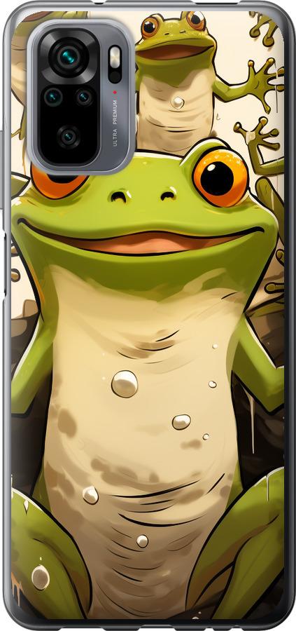 Чехол на Xiaomi Redmi Note 10 Веселая жаба