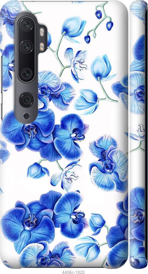 Чехол на Xiaomi Mi Note 10 Голубые орхидеи