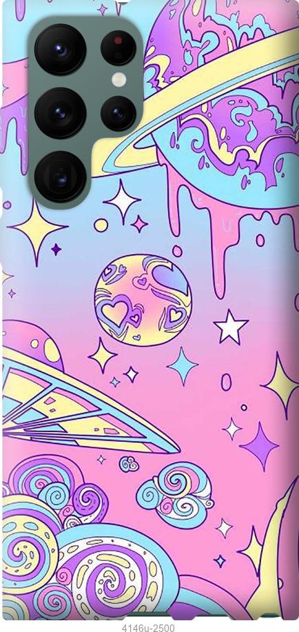 Чехол на Samsung Galaxy S22 Ultra Розовая галактика