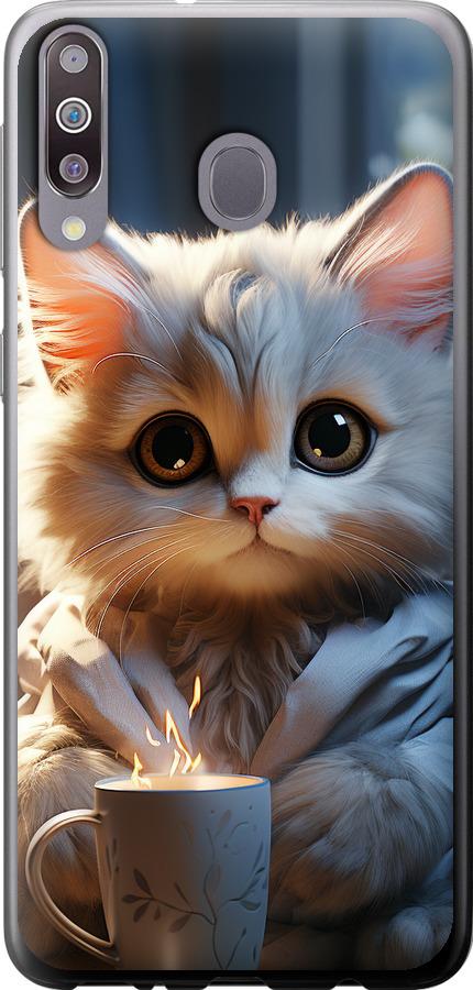 Чехол на Samsung Galaxy M30 White cat