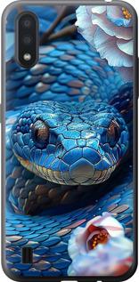 Чехол на Samsung Galaxy A01 A015F Blue Snake