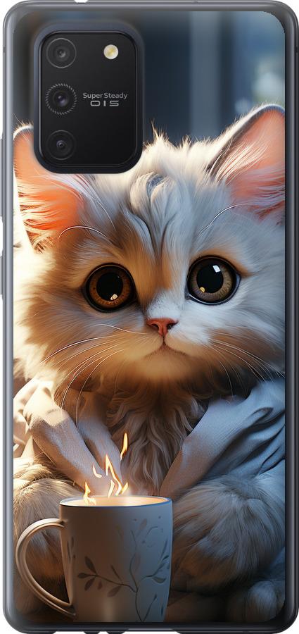 Чехол на Samsung Galaxy S10 Lite 2020 White cat