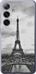 Чехол на Samsung Galaxy S24 Plus Чёрно-белая Эйфелева башня