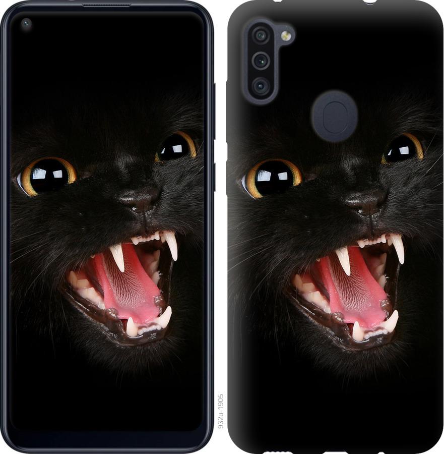 Чехол на Samsung Galaxy M11 M115F Чёрная кошка
