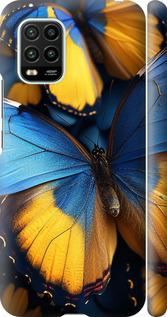 Чехол на Xiaomi Mi 10 Lite Желто-голубые бабочки