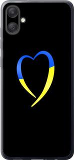 Чехол на Samsung Galaxy A05 Жёлто-голубое сердце