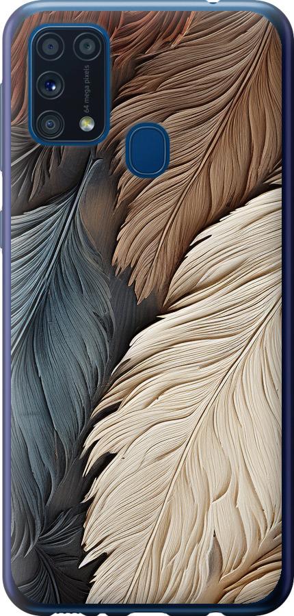 Чехол на Samsung Galaxy M31 M315F Листья в стиле бохо