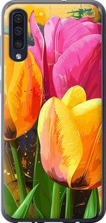 Чехол на Samsung Galaxy A30s A307F Нарисованные тюльпаны