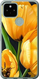 Чехол на Google Pixel 5 Желтые тюльпаны