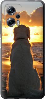 Чехол на Xiaomi Redmi Note 11T Pro Закат и собака