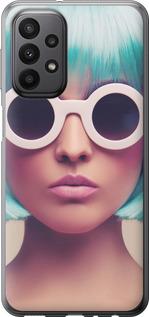 Чехол на Samsung Galaxy A23 A235F Синеволосая девушка в очках