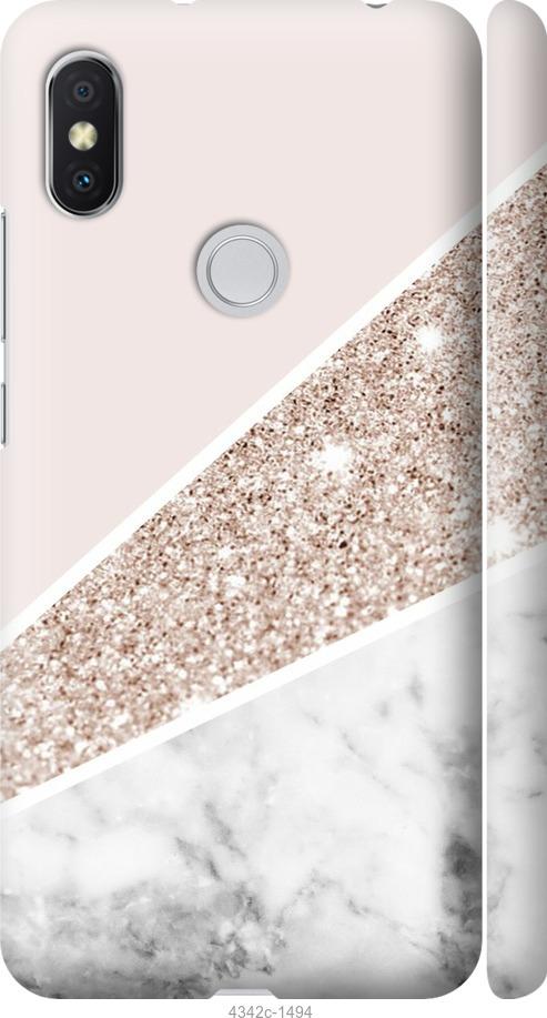Чехол на Xiaomi Redmi S2 Пастельный мрамор