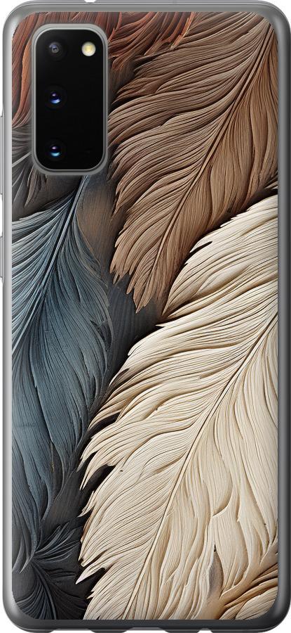 Чехол на Samsung Galaxy S20 Листья в стиле бохо
