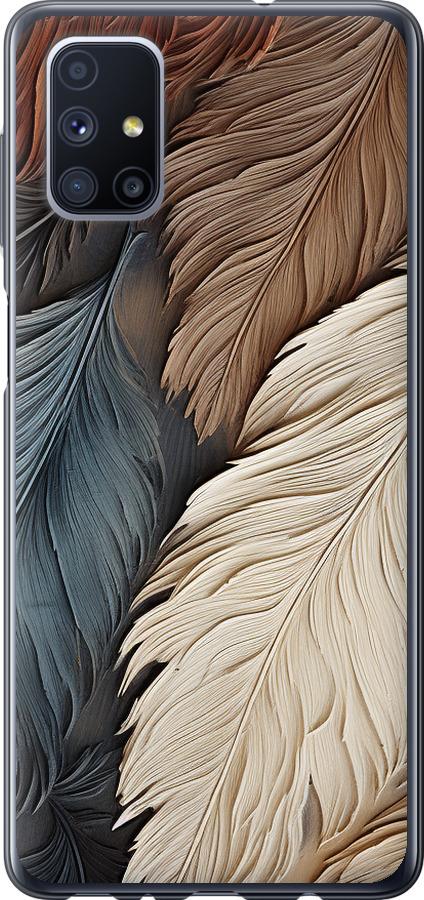 Чехол на Samsung Galaxy M51 M515F Листья в стиле бохо