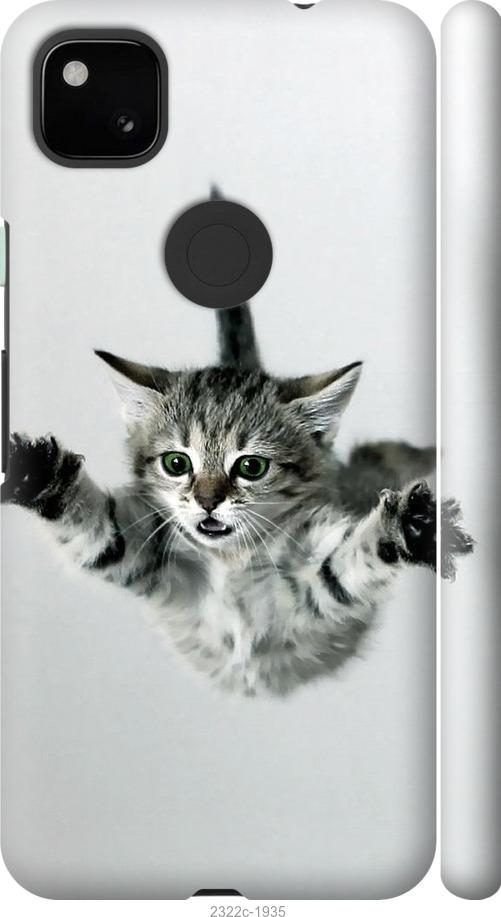 Чехол на Google Pixel 4A Летящий котёнок