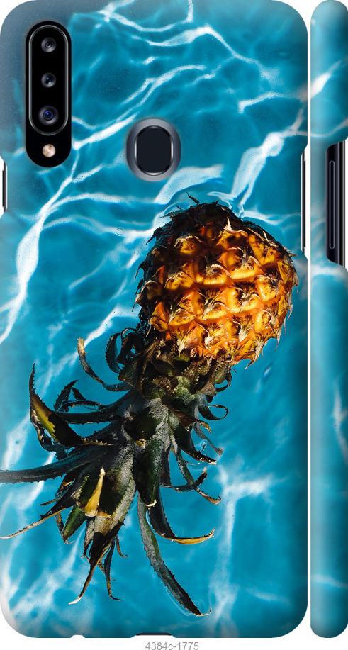 Чехол на Samsung Galaxy A20s A207F Ананас на воде