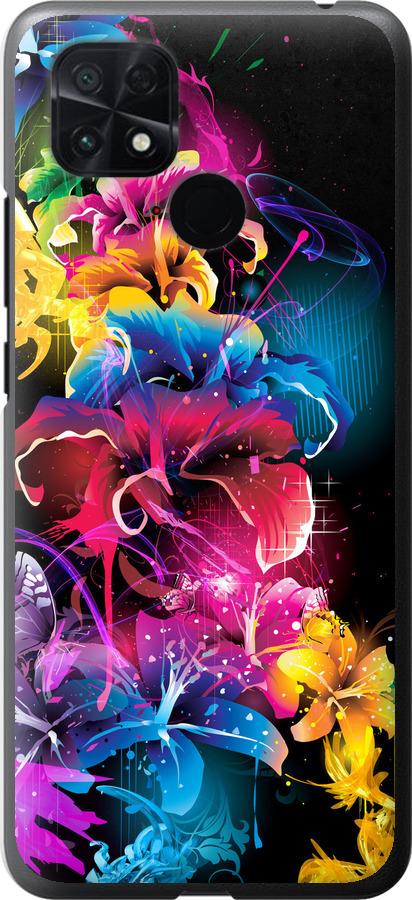 Чехол на Xiaomi Poco C40 Абстрактные цветы