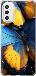 Чехол на Samsung Galaxy M52 M526B Желто-голубые бабочки
