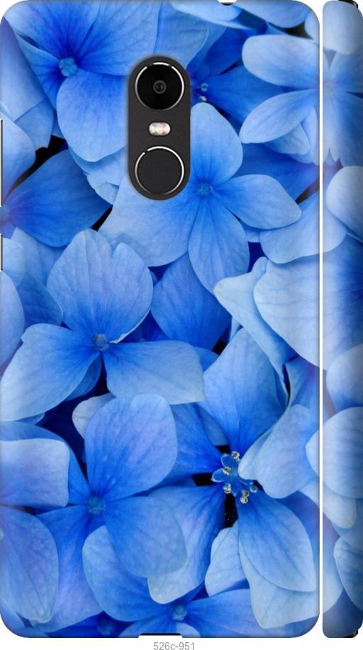Чехол на Xiaomi Redmi Note 4X Синие цветы