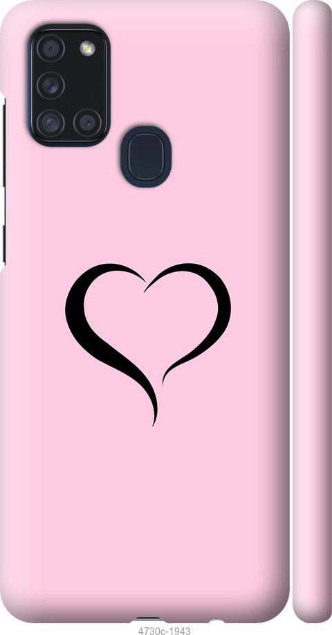 Чехол на Samsung Galaxy A21s A217F Сердце 1