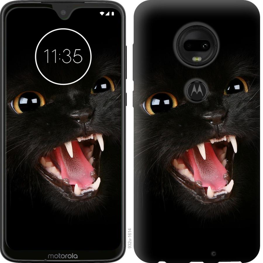 Чехол на Motorola Moto G7 Чёрная кошка