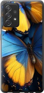 Чехол на Samsung Galaxy A72 A725F Желто-голубые бабочки